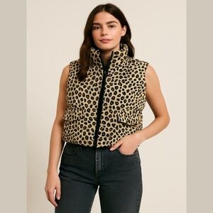 British Khaki Brown and Black Sleeveless Vest